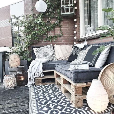 muebles de terraza con palllets